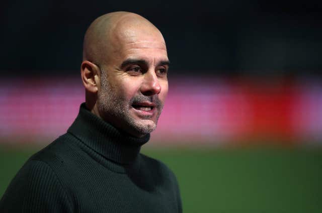 Guardiola's side are top of the Premier League ahead of their trip to Liverpool