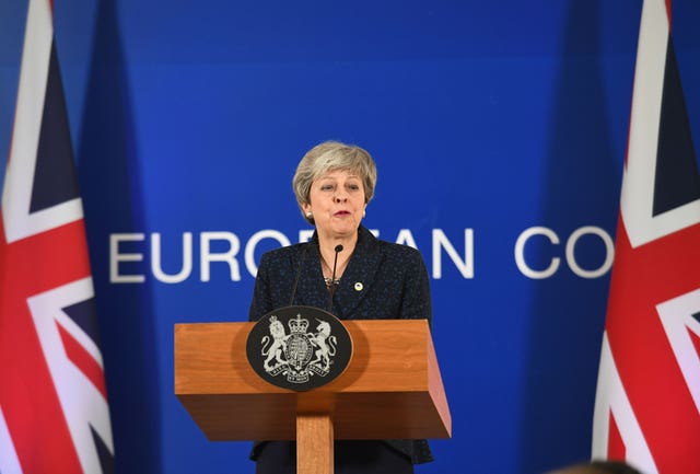 Prime Minister Theresa May ruled out revoking Article 50 in Brussels (Stefan Rousseau/PA)
