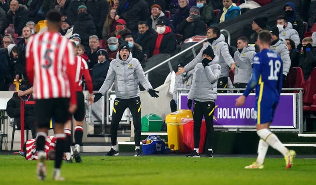 Thomas Tuchel gestures on the touchline