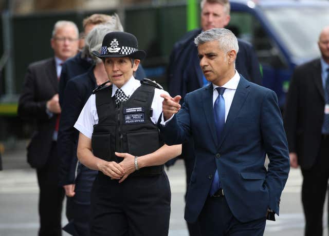 Cressida Dick with Sadiq Khan