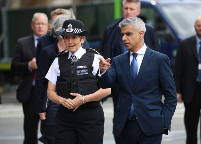 Cressida Dick with Sadiq Khan 