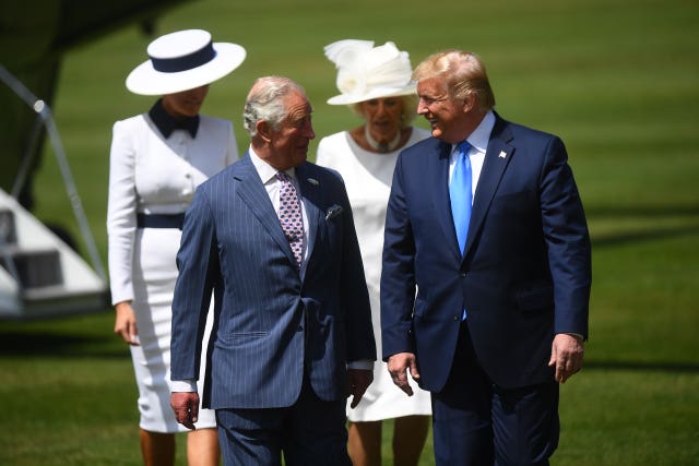 US President Donald Trump with the Prince of Wales