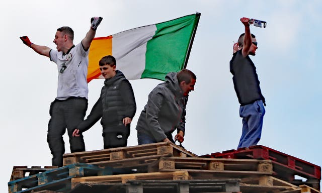 Bonfire in north Belfast