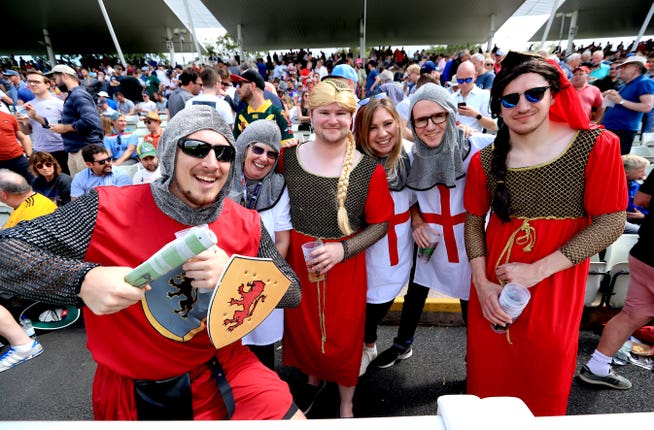 Fans turned up in St George fancy dress