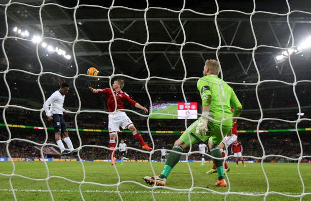 Daniel Sturridge's header secured victory against Denmark in 2014 (Nick Potts/PA).