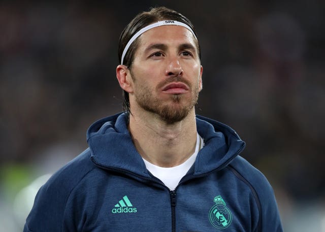Sergio Ramos accidentally dropped the Copa del Rey trophy (Nick Potts/PA)