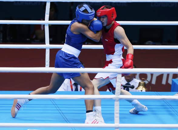 Katie Taylor and Natasha Jonas