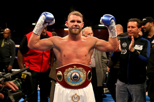 Billy Joe Saunders is a two-weight world champion and has compiled a professional record of 29-0 (Paul Harding/PA)