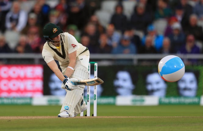 Steve Smith hit a beach ball on Wednesday