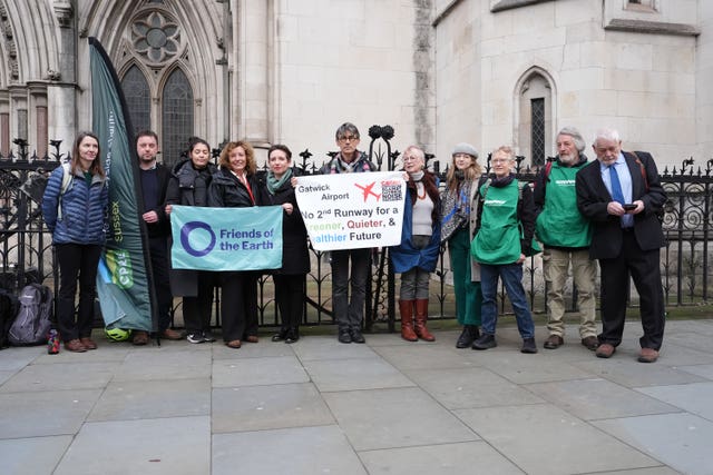 Campaigners gathered outside a court hearing earlier this year
