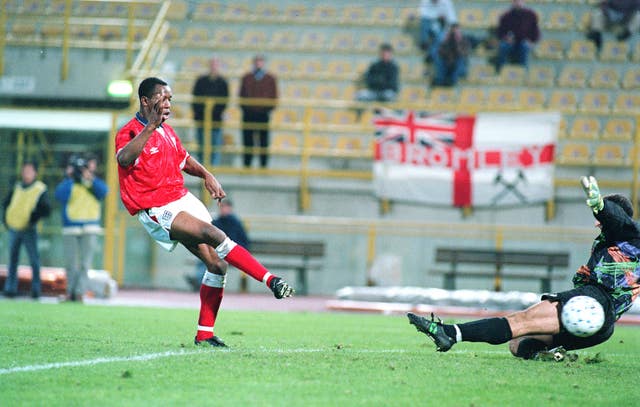 Ian Wright scored four for England against San Marino (Adam Butler/PA)