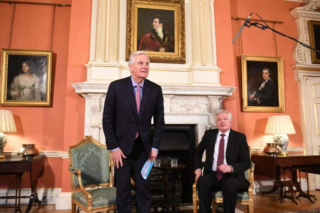 Michel Barnier was pushing for greater clarity about the UK's approach to the next phase of Brexit (Stefan Rousseau/PA)