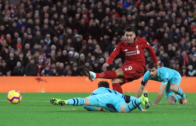Roberto Firmino scored a hat-trick the last time Arsenal played at Anfield.