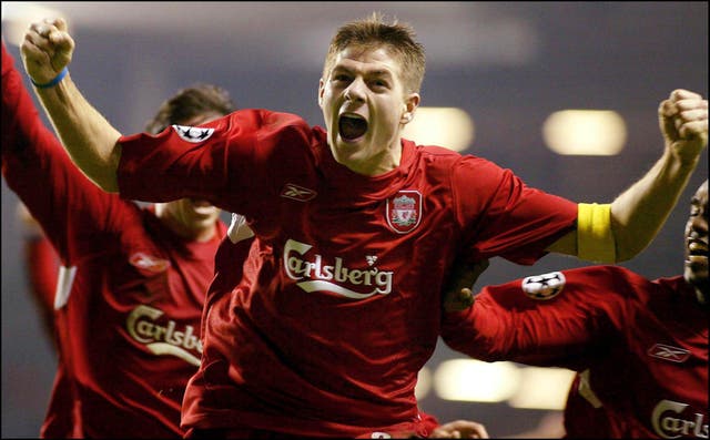 Steven Gerrard scored one of the most memorable goal in Liverpool's Champions League history against Olympiakos