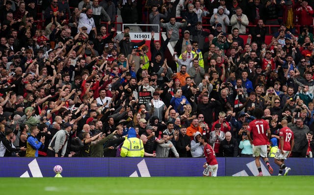 Bruno Fernandes celebrates scoring the winner