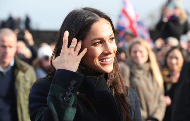 Meghan, pictured during her recent visit to Scotland, will be helped by royal aide Amy Pickerill in planning her official diary. (Jane Barlow/PA)