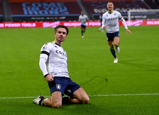 Jack Grealish (left) drew Villa level 