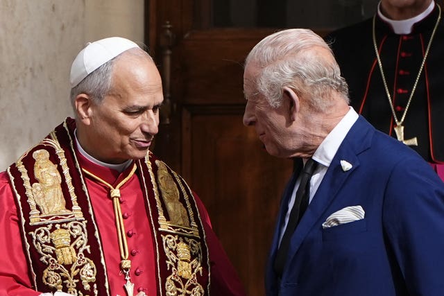 The King says goodbye to Pope Leo XIV