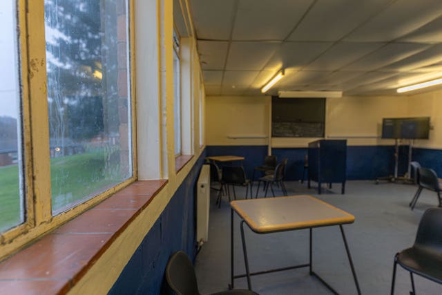 Tables and chairs in a communal space at Crowborough Training Camp