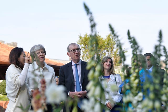 Prime Minister Theresa May, with her husband Philip (Jonathan Brady/PA)