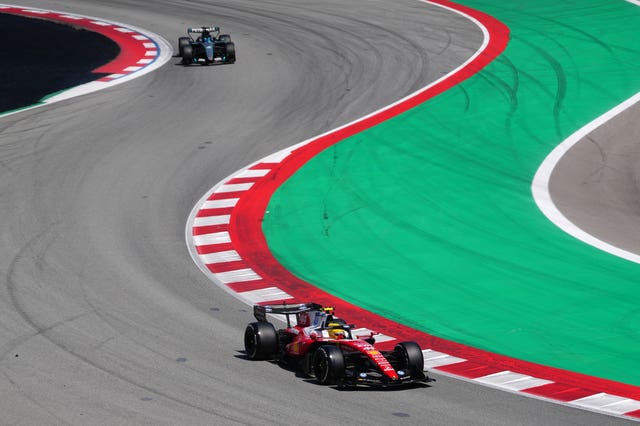 Lewis Hamilton leads George Russell