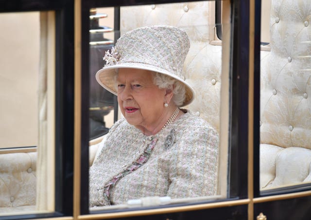 The Queen during the Trooping the Colour