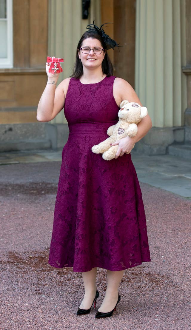 Melissa Mead with her MBE