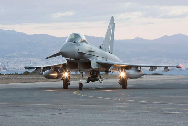 An RAF Typhoon at RAF Akrotiri