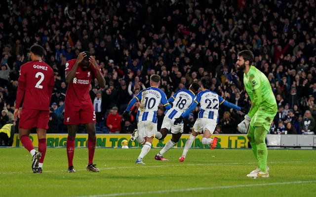 Liverpool were well beaten by Brighton