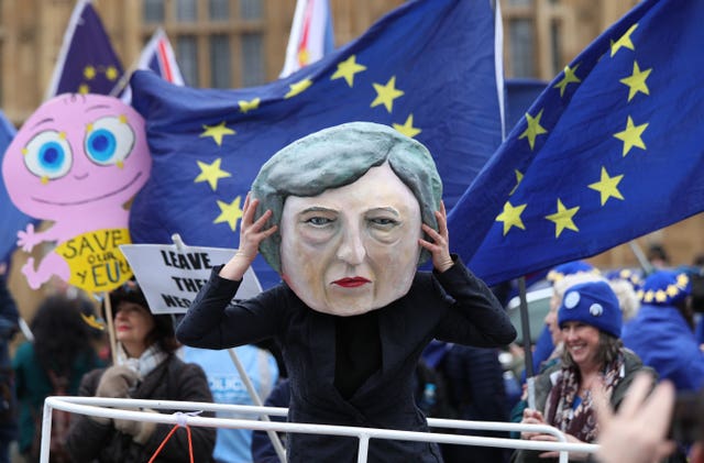Theresa May puppet head