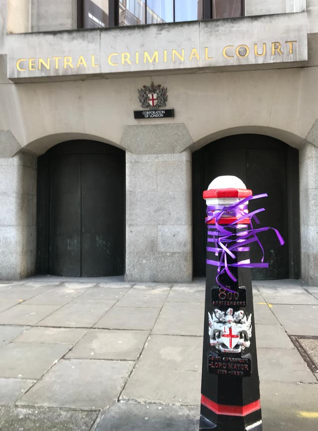 Purple ribbons