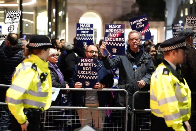 Campaign Against Antisemitism rally – London