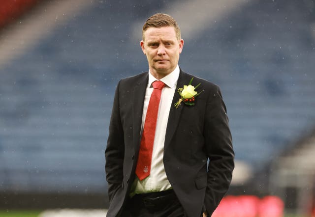 Barry Robson before the Viaplay Cup final