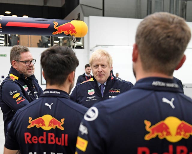 Boris Johnson at Red Bull Racing