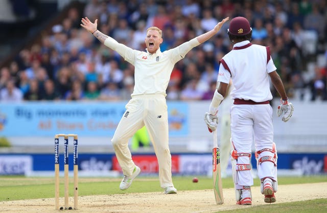 Ben Stokes appeals for a wicket