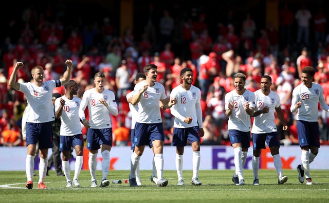 England celebrate after winning their penalty shootout against Switzerland