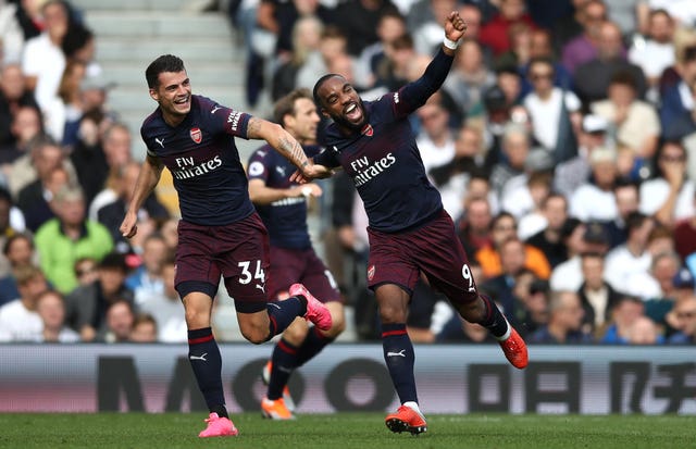 Lacazette put Arsenal ahead at Craven Cottage.