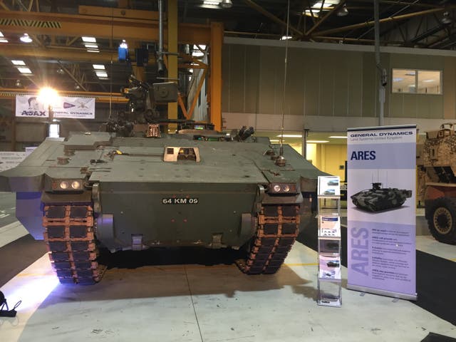The Ares variant of General Dynamics’ Ajax tank at General Dynamic’s new production facility