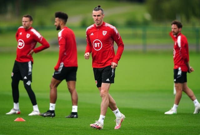Gareth Bale during a training session