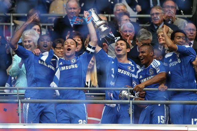 He lifted the FA Cup with Terry again in May 2012 after Chelsea's final triumph over Liverpool