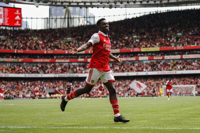Eddie Nketiah could make his first start of the season against Villa.