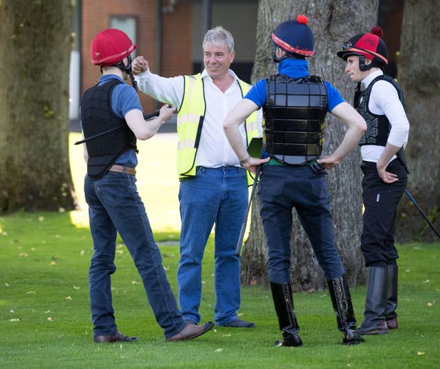 Wesley Ward (second left) at Ascot