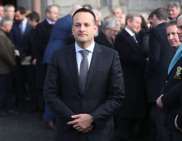 Taoiseach Leo Varadkar attends the funeral (Niall Carson/PA)