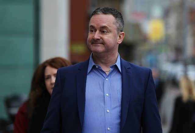 Gay rights activist Gareth Lee arrives at court (Brian Lawless/PA)