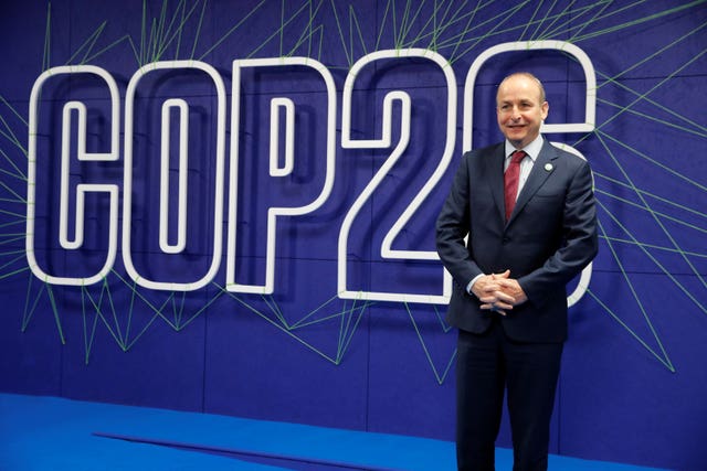 Micheal Martin arrives for the Cop26 summit