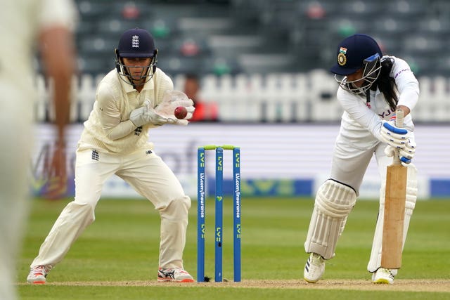 Rana top-scored at number eight for India with an unbeaten 80 runs from 154 balls