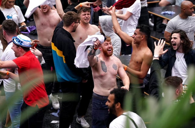 Fans watch England v Germany