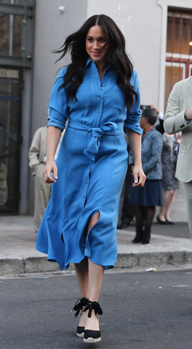 The Duchess of Sussex after a visit to the District Six Homecoming Centre in Cape Town, South Africa