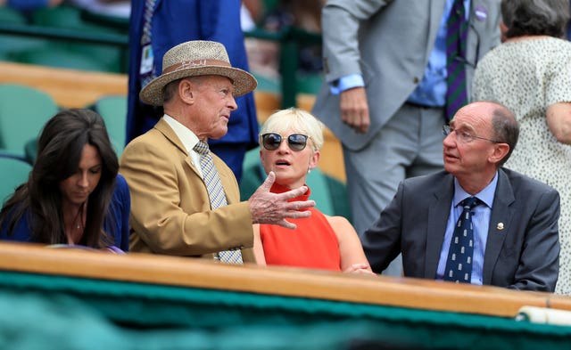 Former England cricketers Geoffrey Boycott and Jonathan Agnew were in the Royal Box