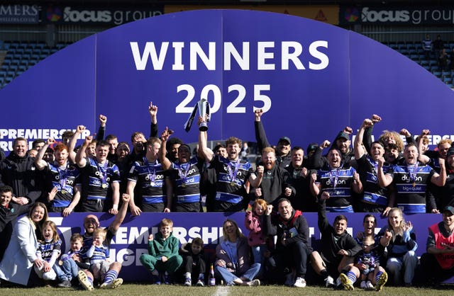 Bath players celebrate